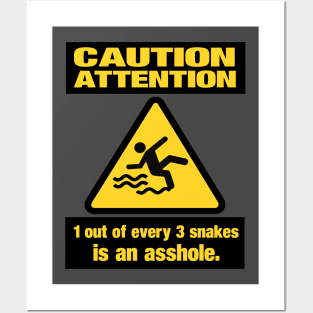 Caution Snakes ! Posters and Art